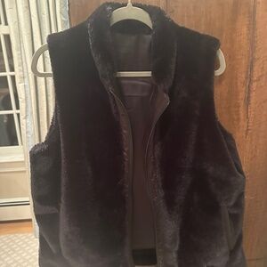 faux fur reversible vest